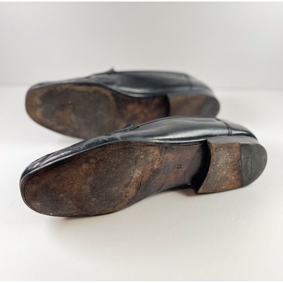 Santoni Black Leather Loafers - Picture 4 of 9